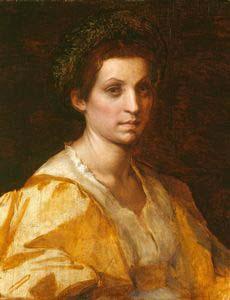 Andrea del Sarto Portrait of a woman in yellow Norge oil painting art
